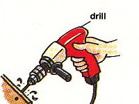 drilling a hole for the screw