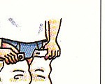 putting on pants