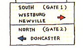 following the signs to his gate