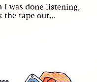 putting the tape back in the case