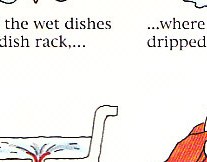 dirty water going down the drain