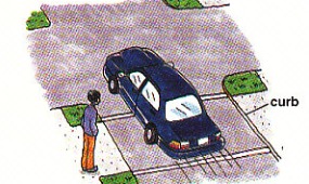 stopping at the curb