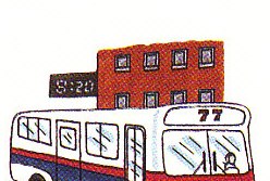 the bus arriving on time