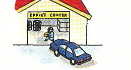 taking the car in to the garage