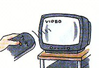 switching to the video setting with the remote