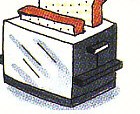 putting two slices of bread into the toaster