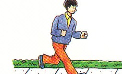 running because he was late