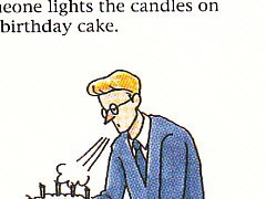 blowing out candles