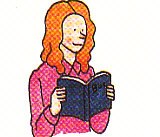 Jenny checking her bus schedule