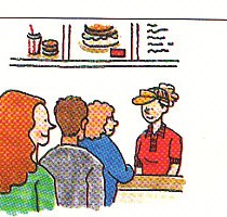 standing in line