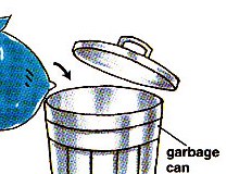 taking it out to the garbage can