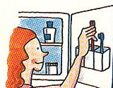 putting toothbrush in rack
