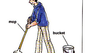 mopping the floor