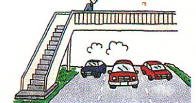 using a pedestrian overpass