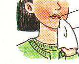 wiping lips with a napkin