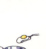 taking the egg out of the pan