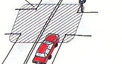 stopping at an intersection for a red light