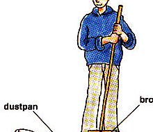 sweeping the floor