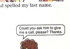 asking him to call back