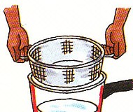 putting a steamer basket inside