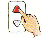 pressing the up button