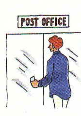 going to post office