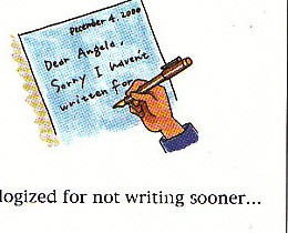 apologizing for not writing sooner