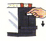 pressing the starter lever