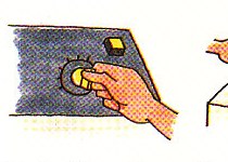 adjusting the settings on the machine