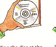 holding the disc at the edge