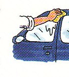 washing the car with it