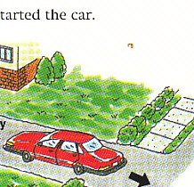 backing out of the driveway