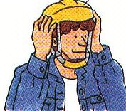 putting on a helmet