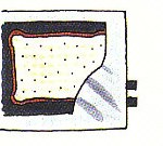 lowering the bread into the toaster