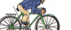pedaling the bike