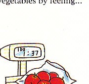weighing fruit