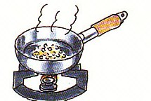 frying ground beef in a pan