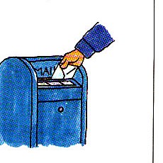 putting letter in mailbox