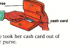 taking card from purse