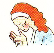 washing her face
