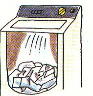 the machine rinsing