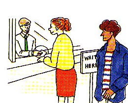 standing in line