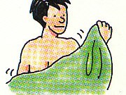 drying himself off
