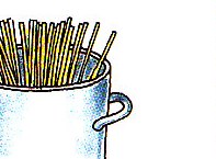 putting spaghetti into boiling water