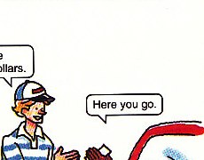 paying the attendant