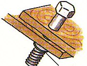 putting a washer onto the bolt