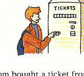 buying a ticket from the ticket machine