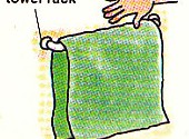 taking towel from rack