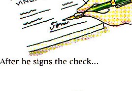 signing check