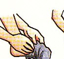 putting on socks